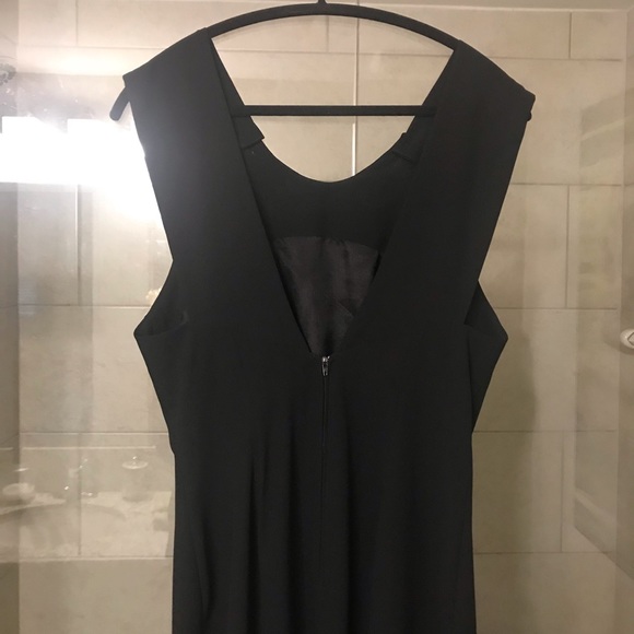 Ms Claus Vintage Black Sheath Dress with Gold Buttons V-Back Fully Lined  Size12 - Picture 7 of 11